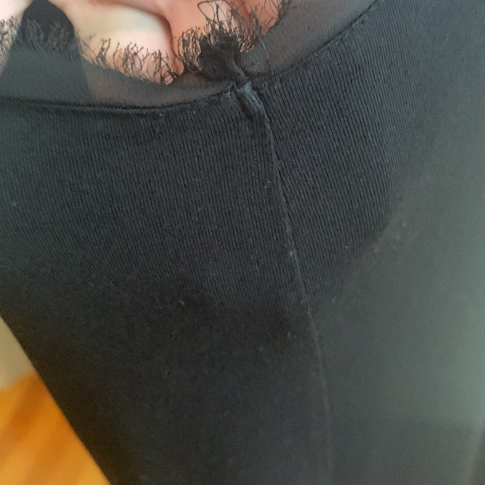 Vince Camuto Black Lace/Fringe Tank Top Size 1X - Picture 9 of 15